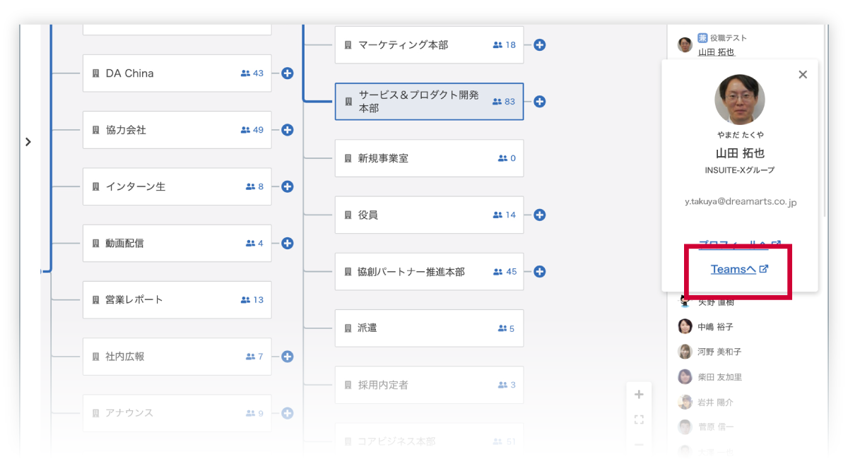 柔軟なユーザー検索からスムーズにコンタクト開始